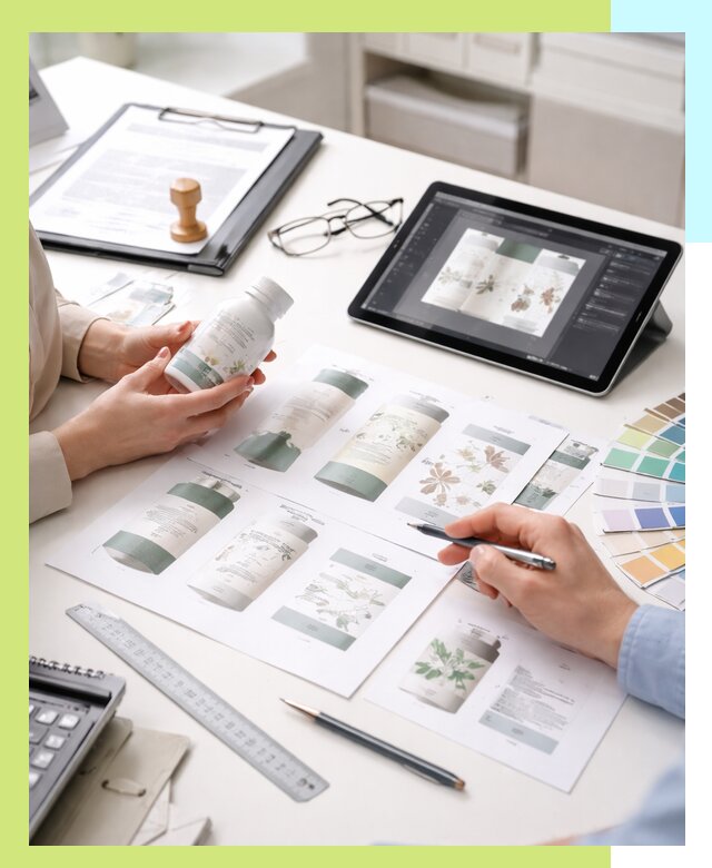 Профессиональная разработка дизайна и текста этикетки продукции в Симферополе